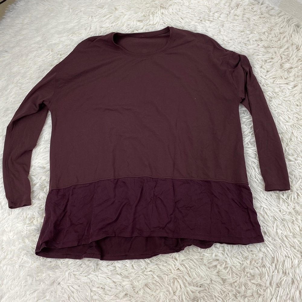 Lululemon Ease of Mind Long Sleeve Bordeaux Drama